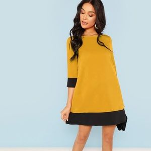 Mustard block Dress
